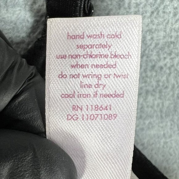 Cacique Womens 22-24 Babydoll Lingerie Black Purple Floral Embroidered Bows Sexy - Picture 9 of 11